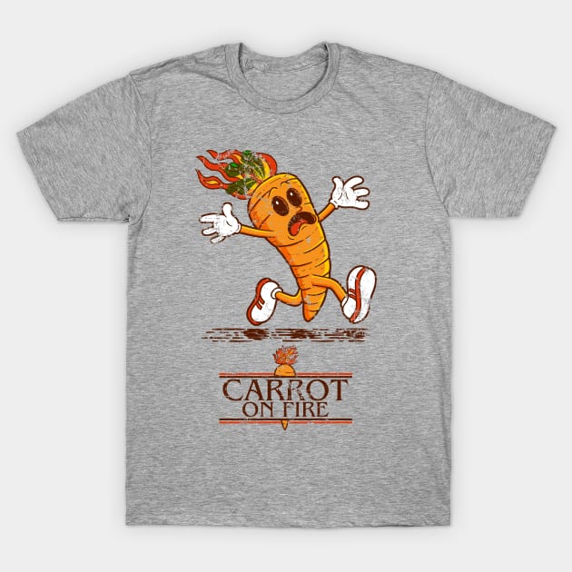 Carrot on Fire. T-Shirt by JCMaziu